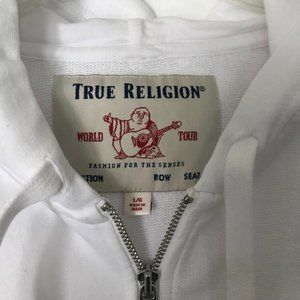 White True Religion Zipper Hoodie